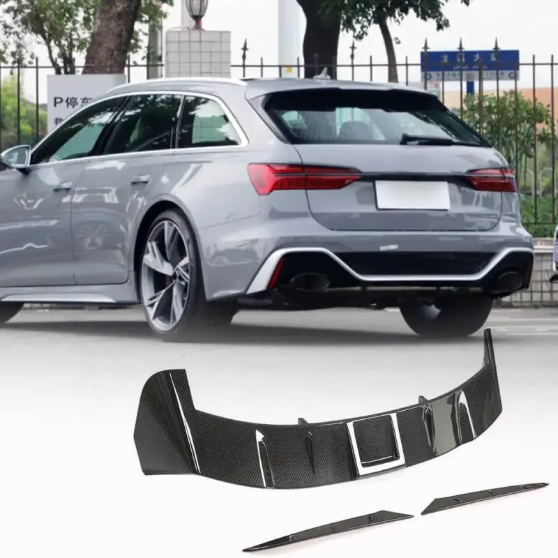 Спойлер V2 (для Avant, 3 шт, Карбон) для Audi A6 C8 2018–2025