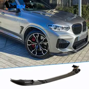 Накладка на передній бампер Lip V2 (для F98 2018-2021, Карбон) для BMW X4 G02 2018–