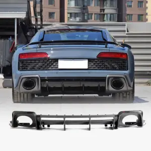 Дифузор заднього бампера V2 (для Spyder 2020+, Карбон) для Audi R8 2015–