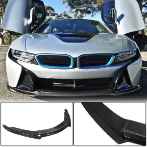 Накладка на передній бампер Lip (Карбон) для BMW I8 2014–2020