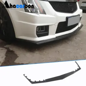 Накладка на передній бампер Lip V1 (для CTS V Coupe, Карбон) для Cadillac CTS 2007–2014