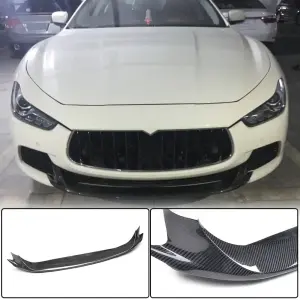Накладка на передній бампер Lip V2 (для Base/S/S Q4 2013-2017, Карбон) для Maserati Ghibli 2013–2023