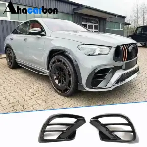 Накладки на передній бампер (GLE63 AMG, Карбон) для Mercedes-Benz GLE coupe C292 2015–2019