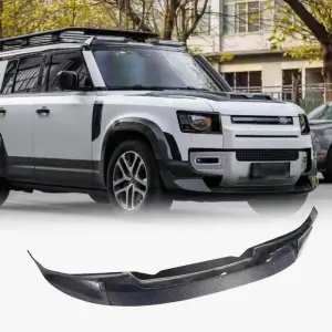 Накладка на передній бампер Lip (Карбон) для LandRover Land Rover Defender 2019–