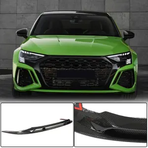 Накладка на передній бампер Lip (для RS Sedan, Карбон) для Audi A3 2020–