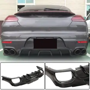 Дифузор заднього бампера (2013-2016, Карбон) для Porsche Panamera 2009–2016