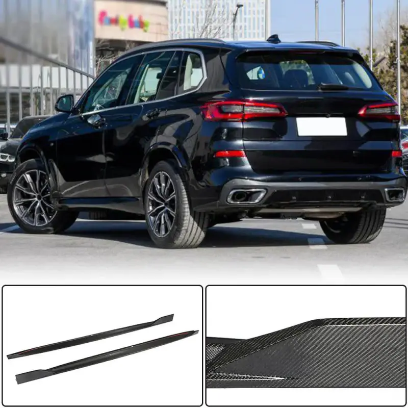 Накладки на пороги Карбон V2 (Натуральний карбон) для BMW X5 G05 2019–2026