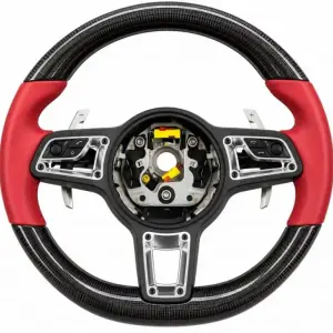 Кермо (Карбон + червоний) для Porsche Boxster/Cayman 981 2013–2016