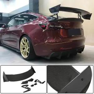Спойлер V6 (2017-2023, Карбон) для Tesla Model 3 2017–