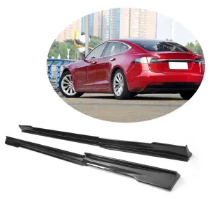 Накладки на пороги V2 (2014-2021, Карбон) для Tesla Model S 2012–