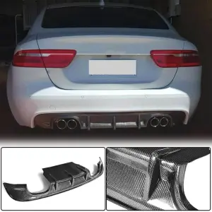 Дифузор заднього бампера V1 (2015-2019, Карбон) для Jaguar XE 2016–