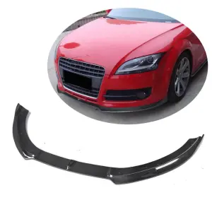 Накладка на передній бампер Lip V1 (2006-2010, Карбон) для Audi TT 2006–2014