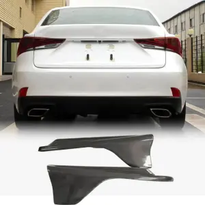 Накладки на задній бампер Flap (для F-Sport Base 2016-2020, Карбон) для Lexus IS 2013–
