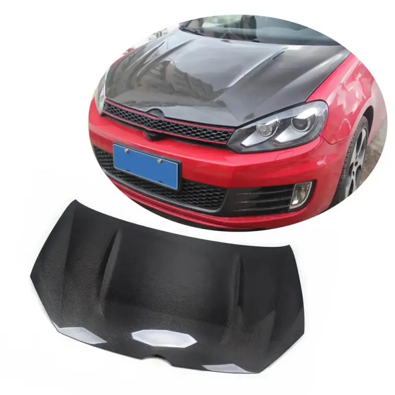 Капот (для HB 2010-2013, Карбон) для Volkswagen Golf 6 2008–2014