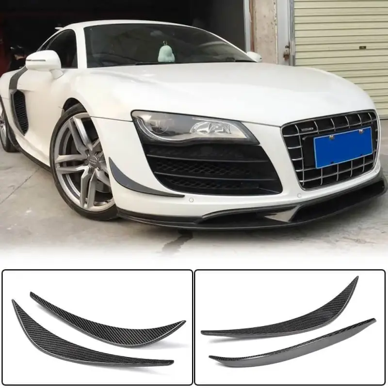 Накладки на передній бампер (Карбон) для Audi R8 2006–2015