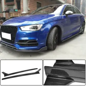 Бокові пороги V4 (для S-Line Sedan, Карбон) для Audi A3 2012–2020