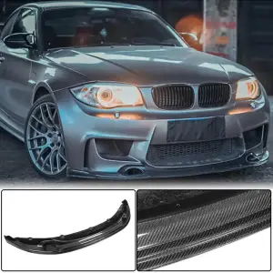 Накладка на передній бампер Lip V2 (для 1M E82, Карбон) для BMW 1 серія E81/E82/E87/E88 2004–2011