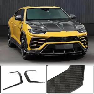 Накладки на передній бампер Flap (Сухий карбон) для Lamborghini Urus 2018–