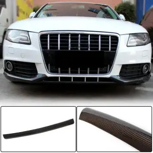 Накладка на передній бампер центральна (для Base 2007-2011, Карбон) для Audi A4 B8 2007–2015