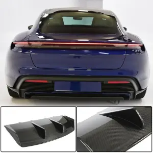 Дифузор заднього бампера (для 2019-2024 Turbo S SD, Карбон) для Porsche Taycan 2019–