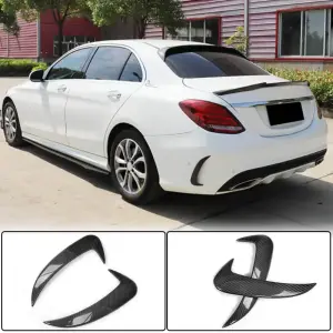 Накладки на задній бампер (для SD C43/C63 AMG 2015-2019, Карбон) для Mercedes-Benz C-class W205 2014–2021