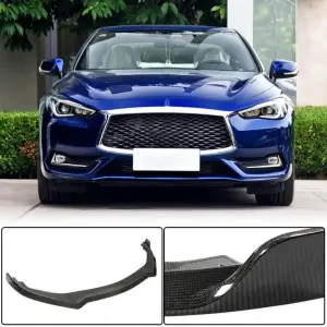 Накладка на передній бампер Lip V1 (для Q60 2016-2022, Карбон) для Infiniti Q50/Q60 2013–2024