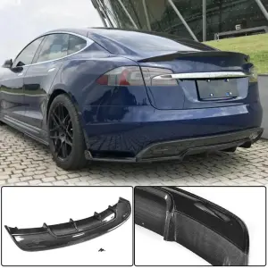 Дифузор заднього бампера V2 (2016-2021, Карбон) для Tesla Model S 2012–