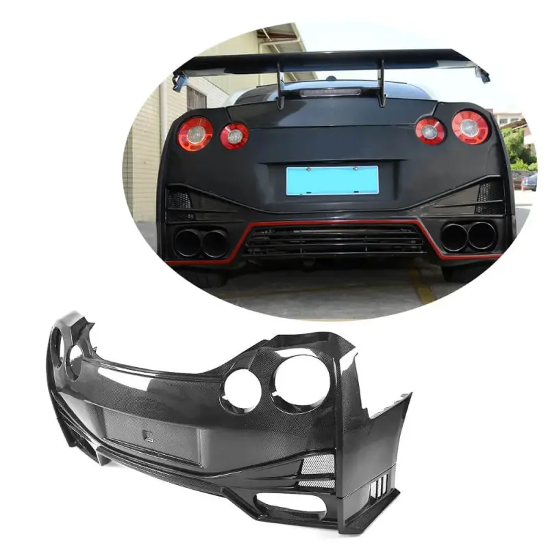 Задній бампер (2009-2015, Карбон) для Nissan GT-R 2008–2025