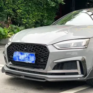 Накладка на передній бампер Lip V2 (для S-Line 2021-2025, Карбон) для Audi A5 2016–2025