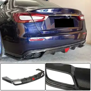 Дифузор заднього бампера V1 (для S/S Q4 2017-2020, Карбон) для Maserati Quattroporte 2013–2023