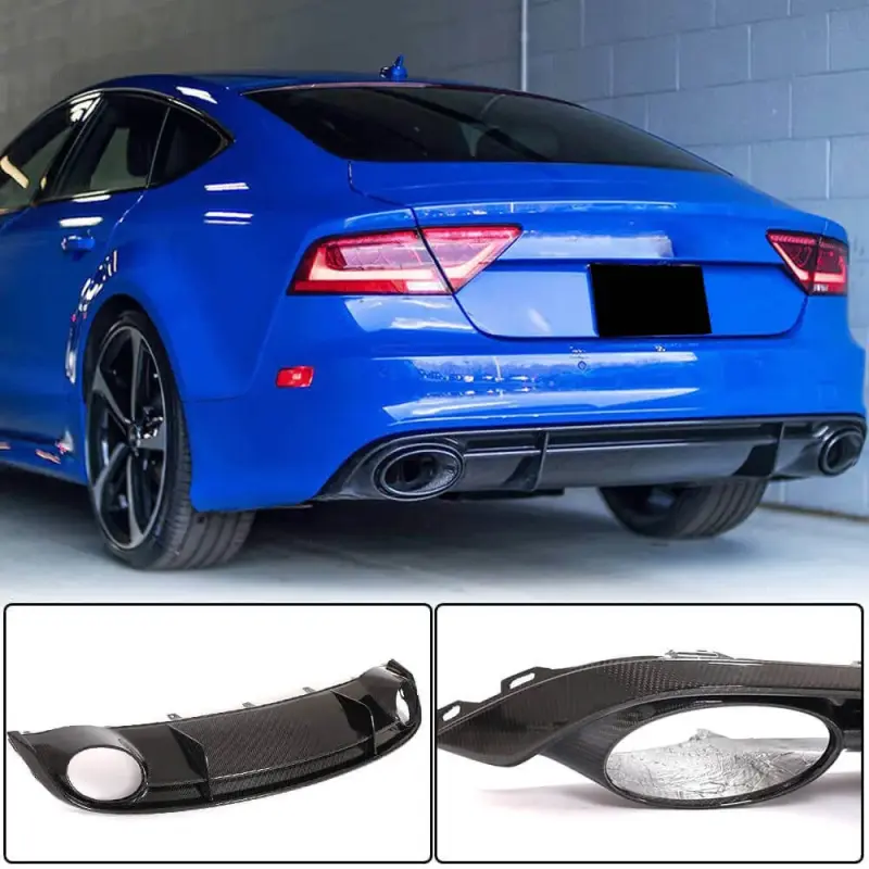Задній дифузор бампера (Карбон) для Audi A7 2010–2018