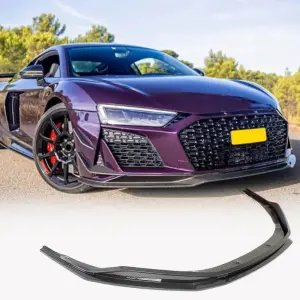 Накладка на передній бампер Lip V2 (2023+, Карбон) для Audi R8 2015–