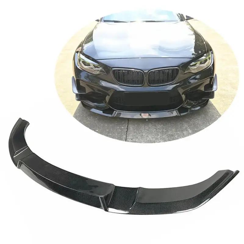 Накладка на передній бампер Lip V5 (для F87 M2, Карбон) для BMW 2 серія F22/F23 2014–2021
