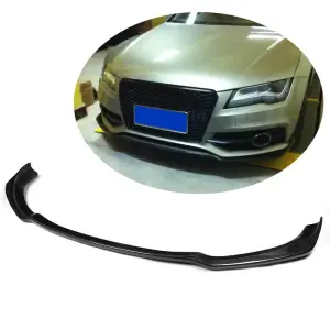 Накладка на передній бампер Lip V1 (для S-Line, 2010-2014, Карбон) для Audi A7 2010–2018