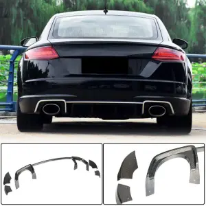 Дифузор заднього бампера (для RS, 2016-2019, Сухий карбон) для Audi TT 2014–2023