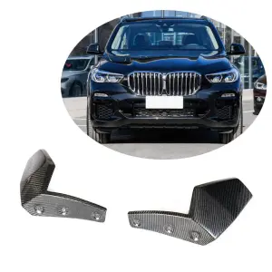 Накладки на передній бампер Flap (2018-2022, натуральний карбон) для BMW X5 G05 2019–2026