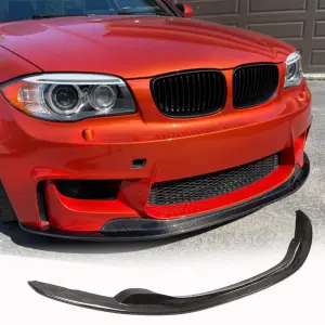 Накладка на передній бампер Lip V1 (для 1M E82, Карбон) для BMW 1 серія E81/E82/E87/E88 2004–2011