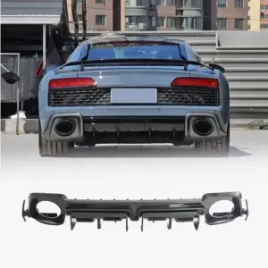 Дифузор заднього бампера V1 (для Spyder 2020+, Карбон) для Audi R8 2015–