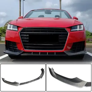 Накладка на передній бампер Lip V2 (для Base, 2014-2019, Карбон) для Audi TT 2014–2023