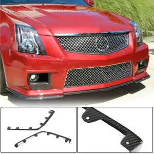 Накладки на передній бампер Flap (для CTS V Coupe, Карбон) для Cadillac CTS 2007–2014