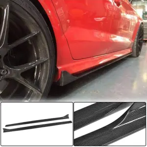 Бокові пороги V2 (для S-Line Sedan, Карбон) для Audi A3 2012–2020