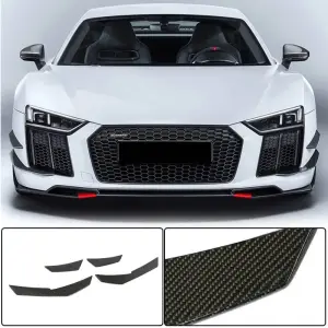 Накладки на передній бампер V3 (2015-2020, Карбон) для Audi R8 2015–