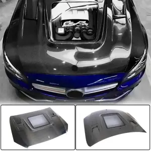 Капот V2 (Карбон) для Mercedes-Benz C-class W205 2014–2021
