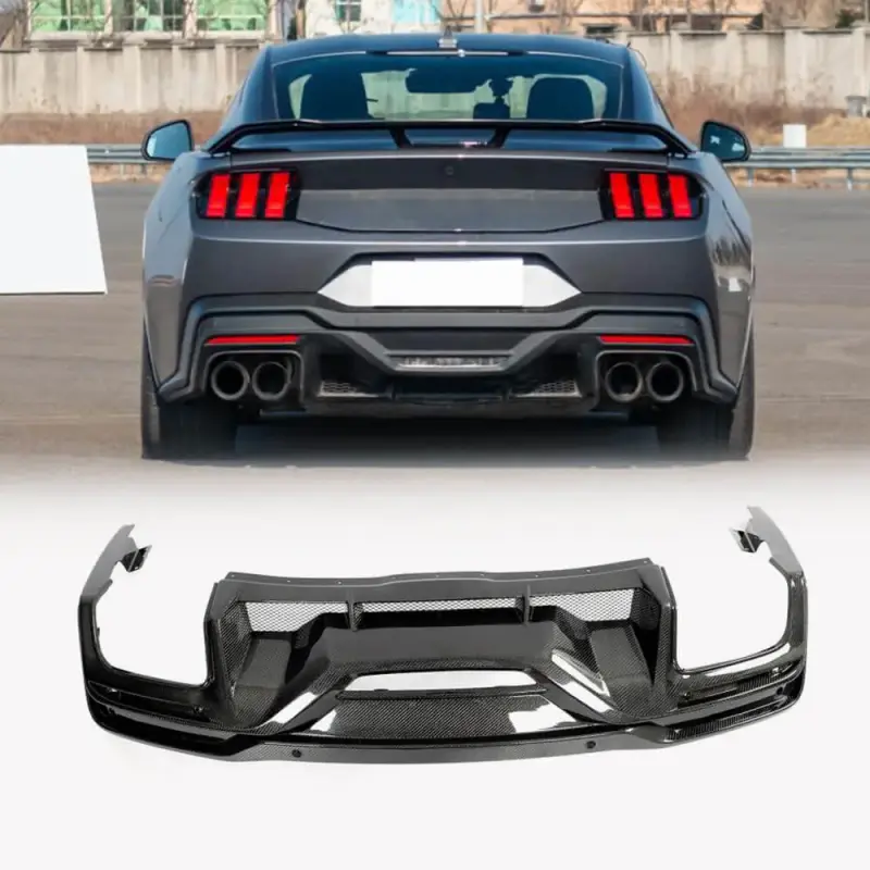 Дифузор заднього бампера (Карбон) для Ford Mustang 2024–