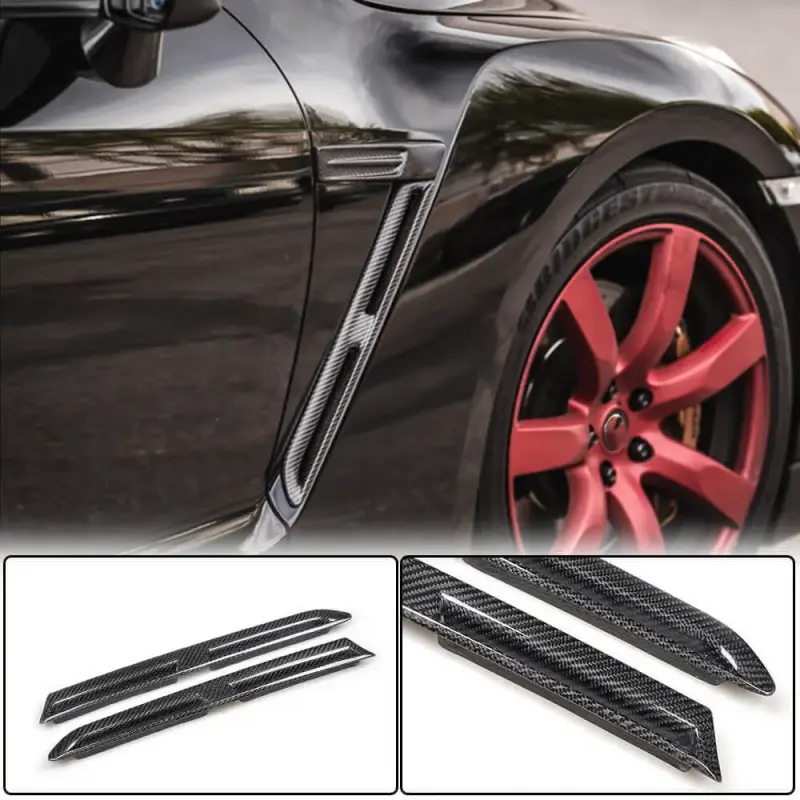 Накладки на передні крила (2009-2015, Карбон) для Nissan GT-R 2008–2025