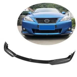 Накладка на передній бампер Lip (для Base 2011-2013, Карбон) для Lexus IS 2005–2013