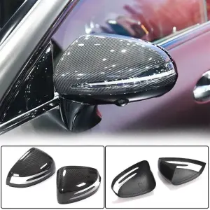 Накладки на дзеркала (Сухий карбон) для Mercedes-Benz SLK R172 2011–2016