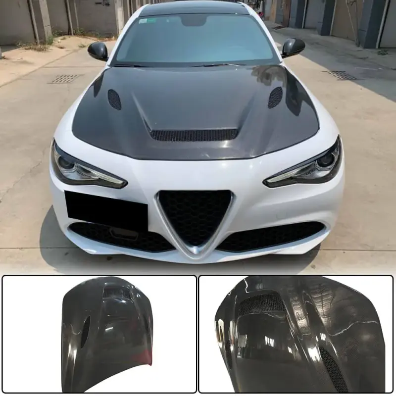 Капот V1 (Карбон) для Alfa Romeo Giulia 2016–2022
