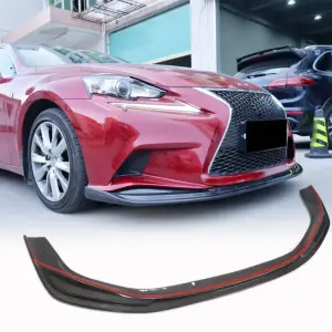 Накладка на передній бампер Lip (для F-Sport 2013-2016, Карбон) для Lexus IS 2013–