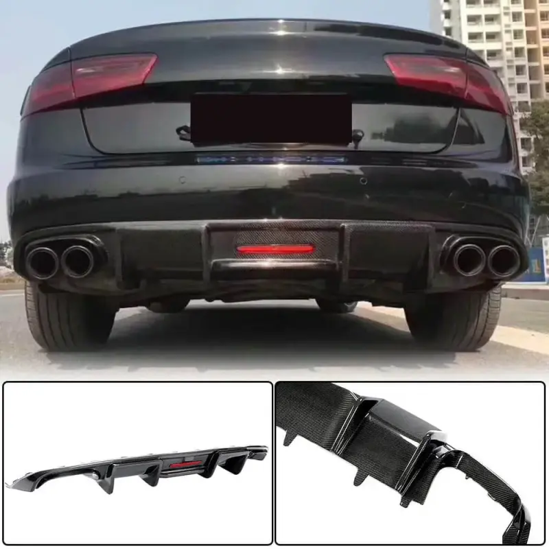 Дифузор заднього бампера Карбон (для Base 2014-2018) для Audi A6 C7 2011–2018